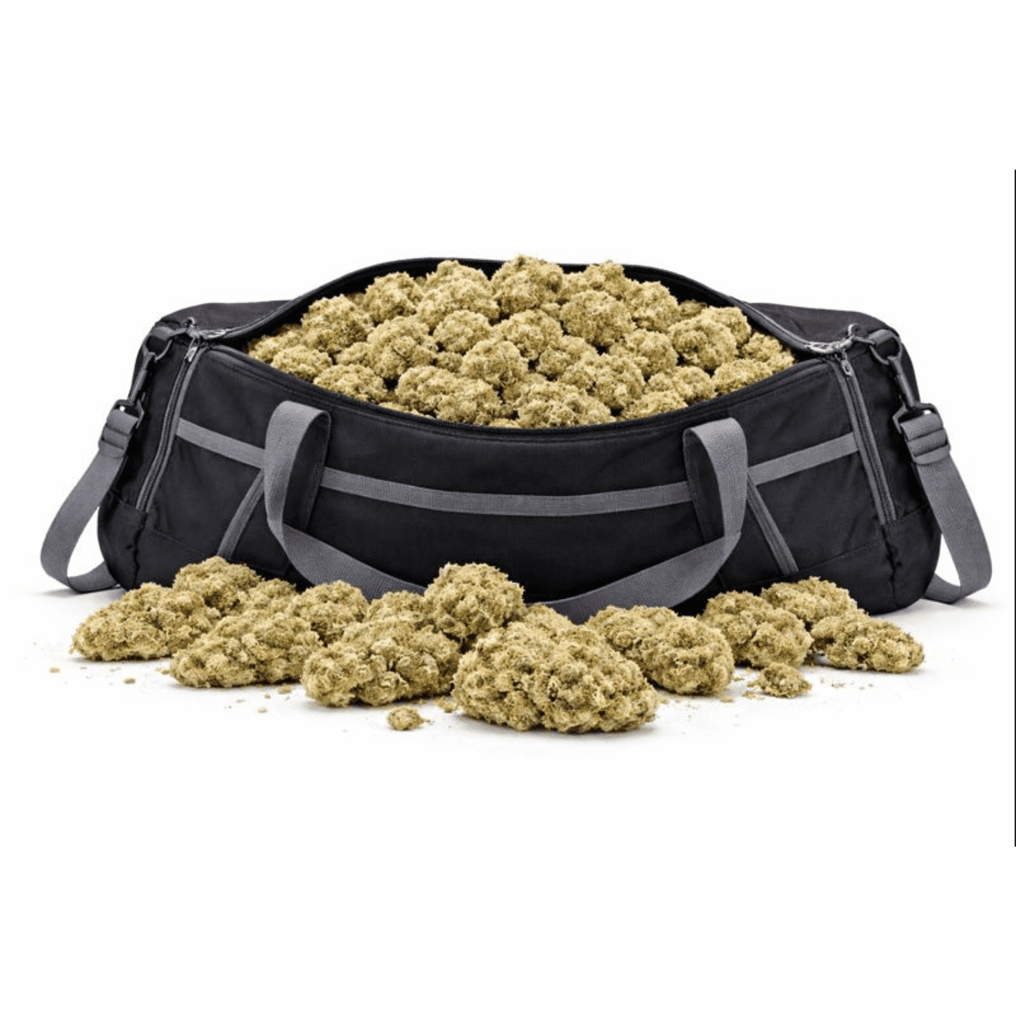 Sac de sport rempli de Fleur CBD "Lemongrass" aux notes citronnées, dans la collection CBD Naturel et Nos Fleurs Classiques.