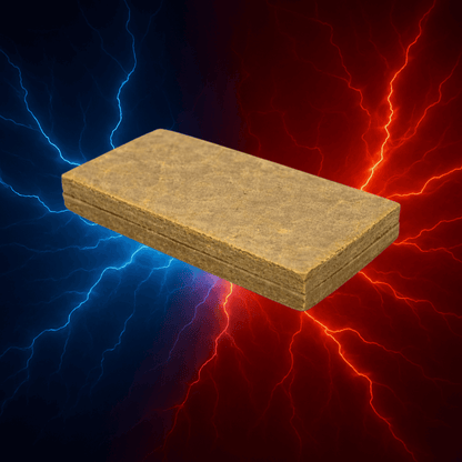 Résine CBD+ x3 Filtré "cookie" concentré puissant et pur, présenté sur fond électrique bleu et rouge pour une ambiance dynamique.