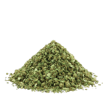 Mélange vert de Mix 60–70% THV CBD+ "Trim" Fleur CBD+ en vrac, idéal pour consommation flexible et usage quotidien.