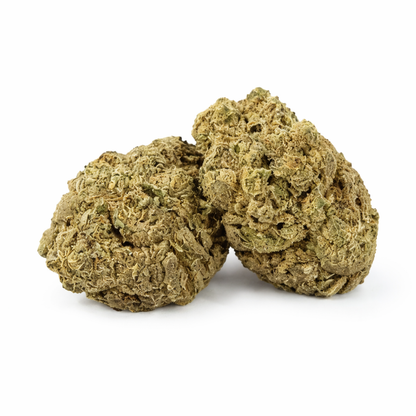 Fleur CBD française "Gelato Cryo" – Bretagne 🇫🇷, deux têtes de fleur de chanvre naturel de la collection Fleurs CBD.