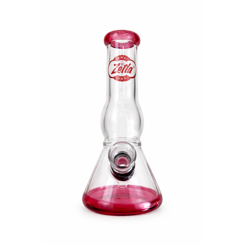 Bang Zelta en verre avec design épuré et touches rouges, idéal pour un usage quotidien dans nos collections Nos Accessoires et Nos Bongs.