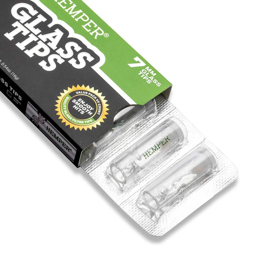 Filtres en verre Hemper sous blister, boîte ouverte
